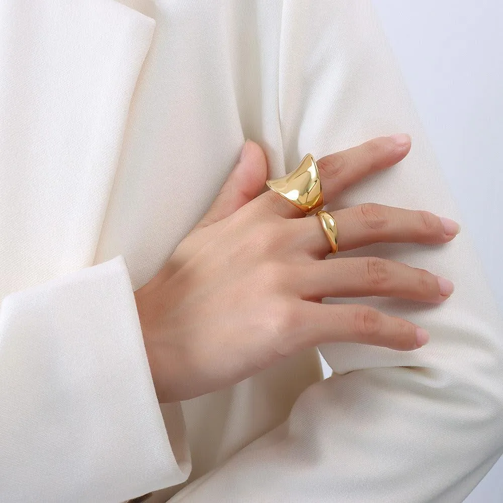 Ella Bubble Geometric Statement Ring