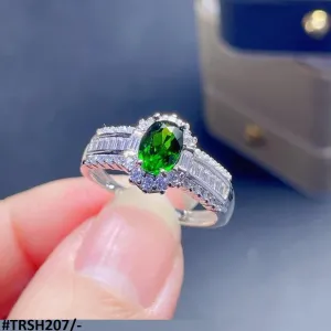 Emerald Step Adjustable Ring