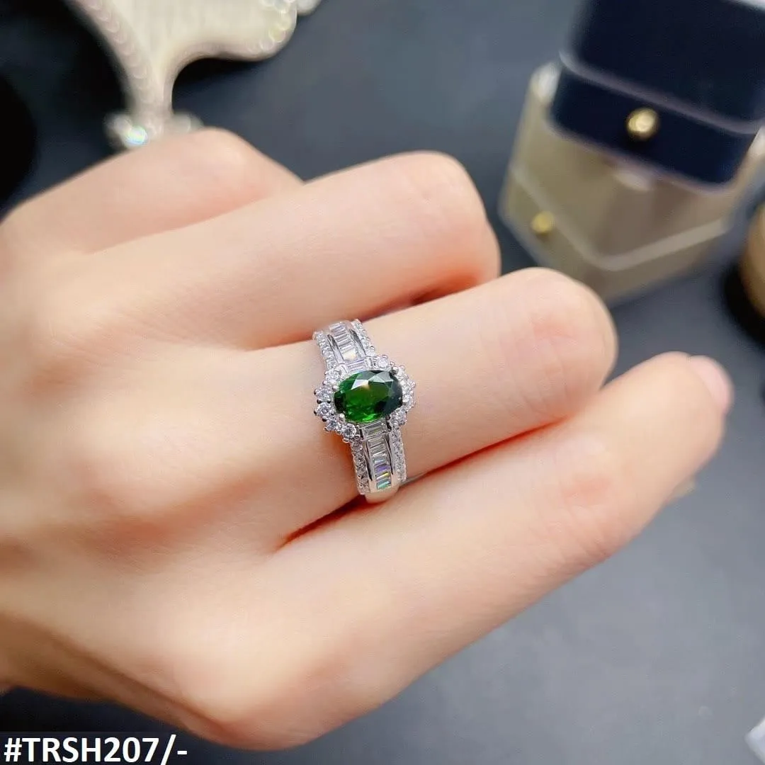 Emerald Step Adjustable Ring