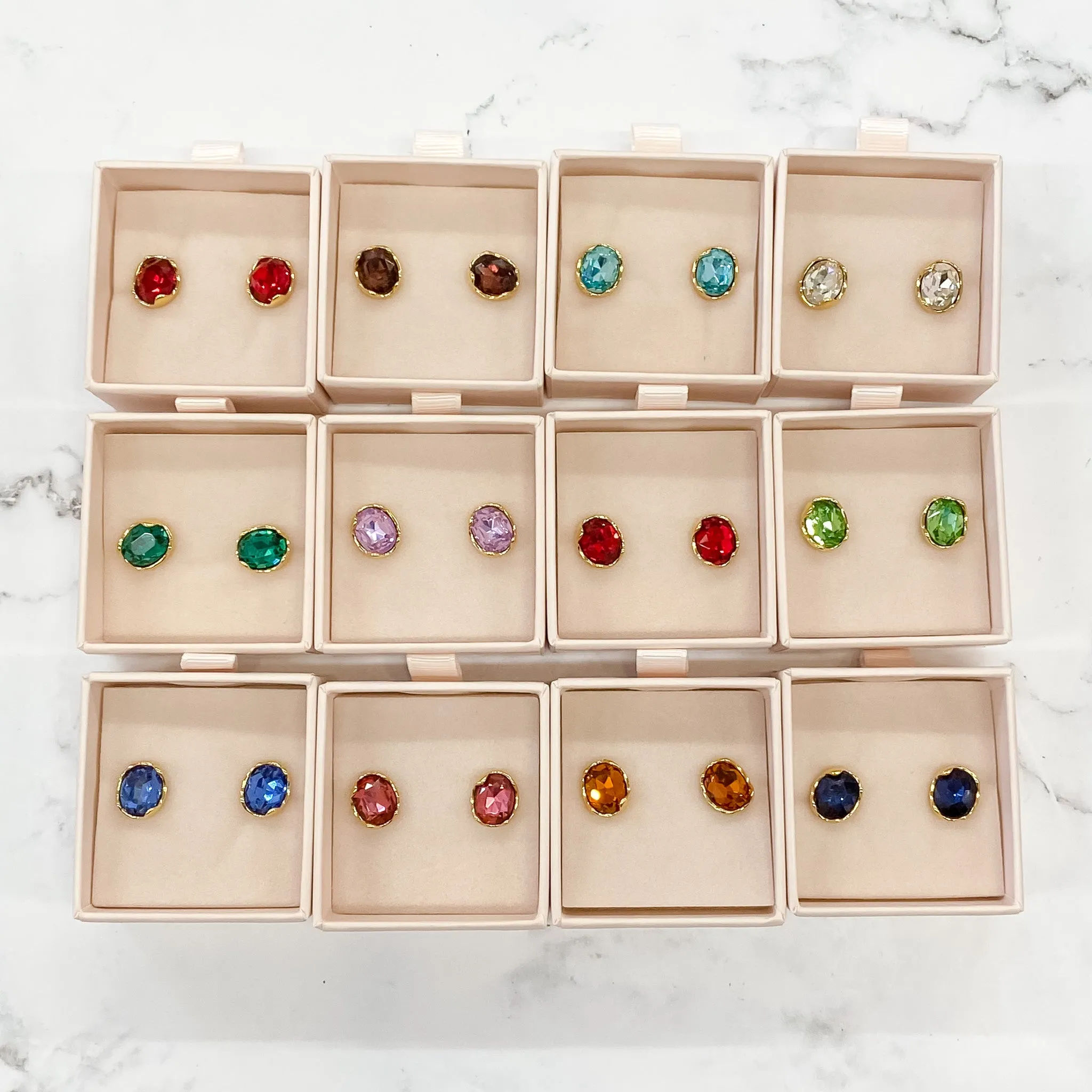 Emma Birthstone Earrings by Violet and Brooks