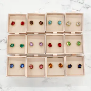 Emma Birthstone Earrings by Violet and Brooks