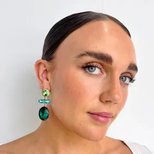 Esther Jewel Drop Earrings (Emerald)