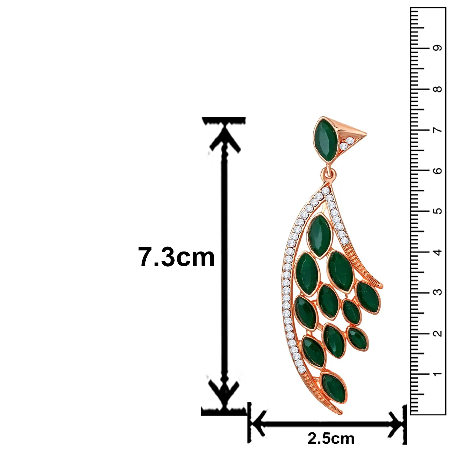 Feather Shaped Dangle Earring