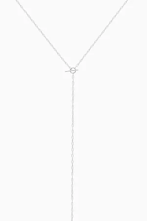Fine Drop Necklace | Silver