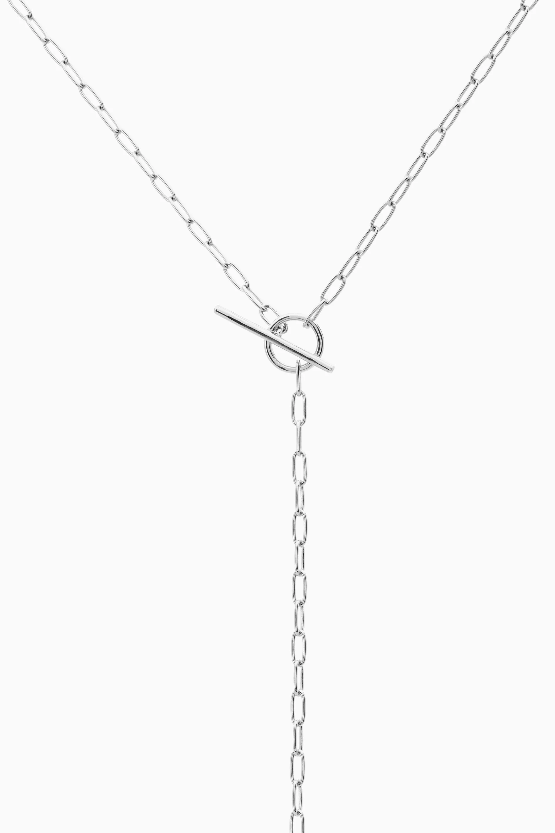 Fine Drop Necklace | Silver