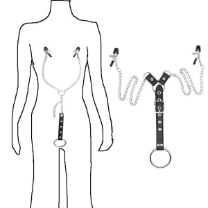Gay Nipple Clamps With Chain And Cock Ring