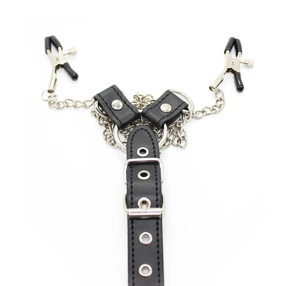 Gay Nipple Clamps With Chain And Cock Ring