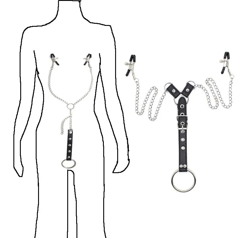 Gay Nipple Clamps With Chain And Cock Ring