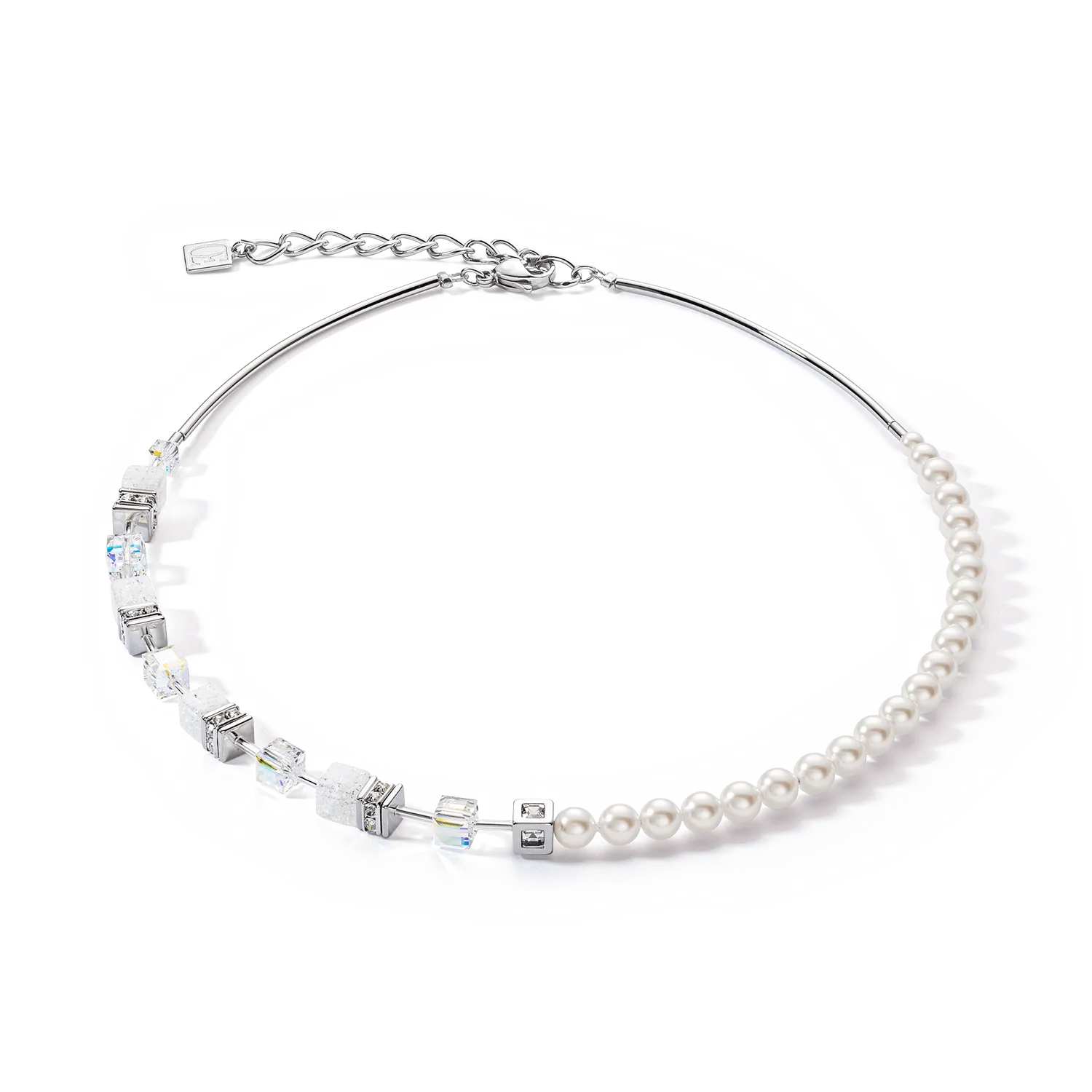 GeoCube Precious Fusion Pearls Necklace