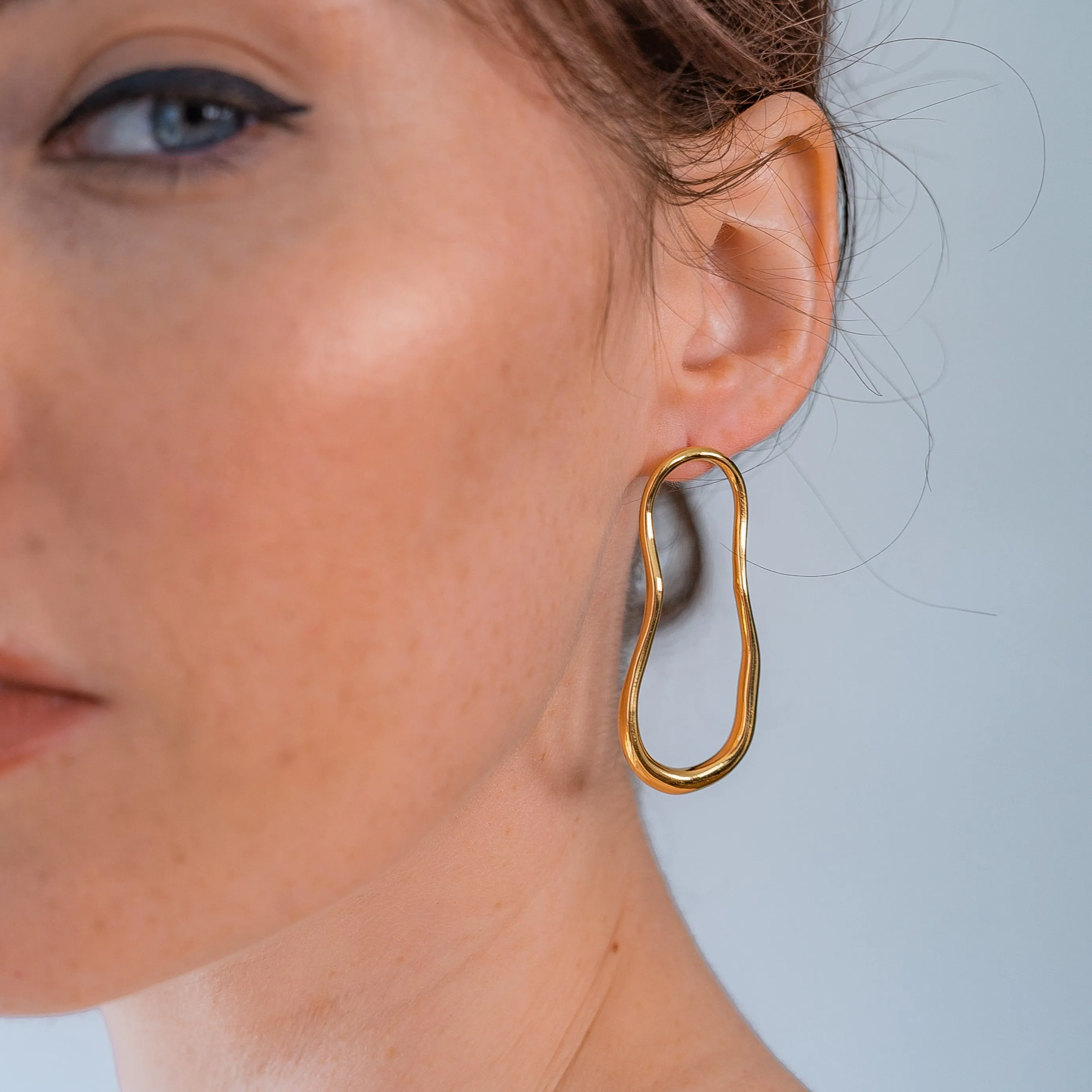Gold Earrings Lava