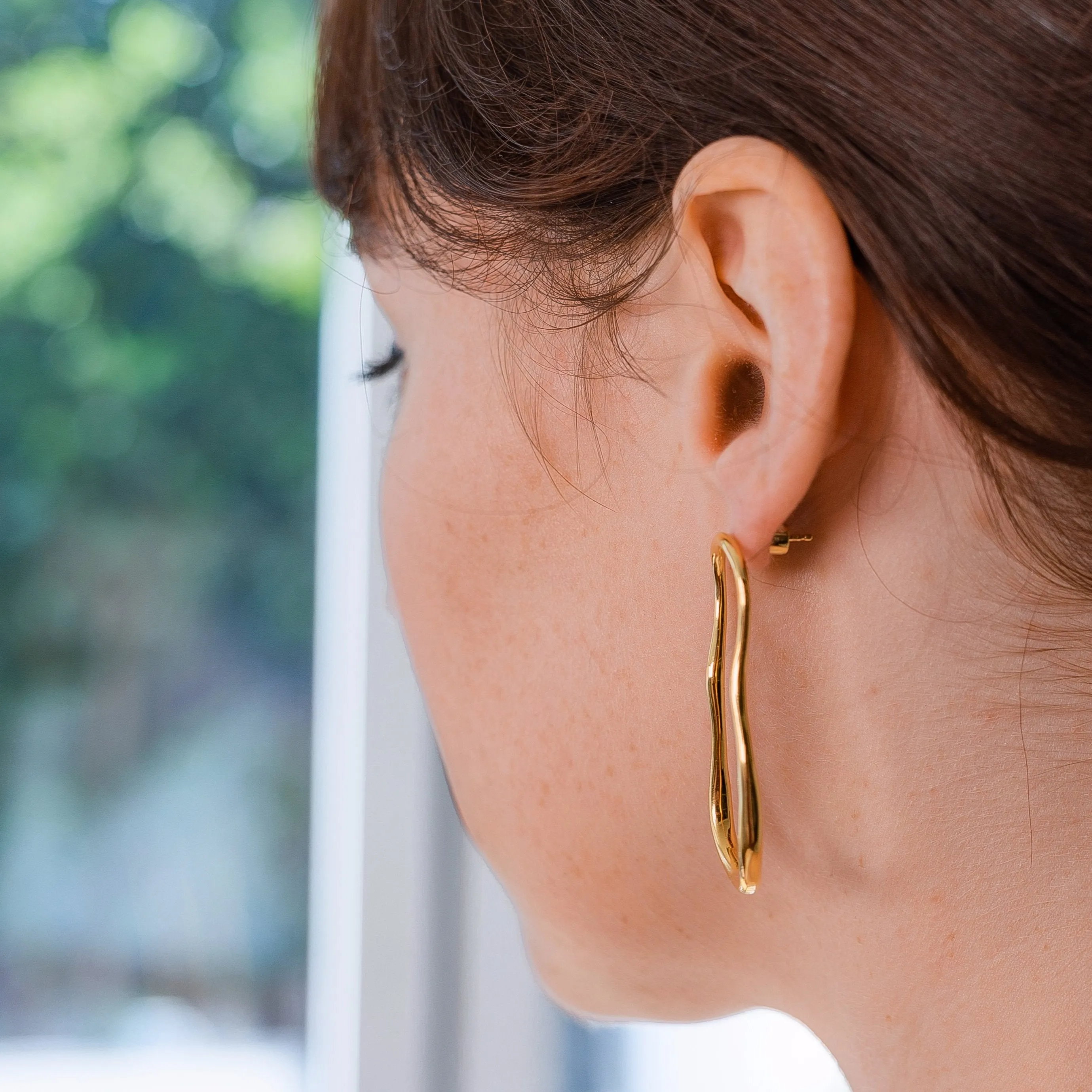Gold Earrings Lava