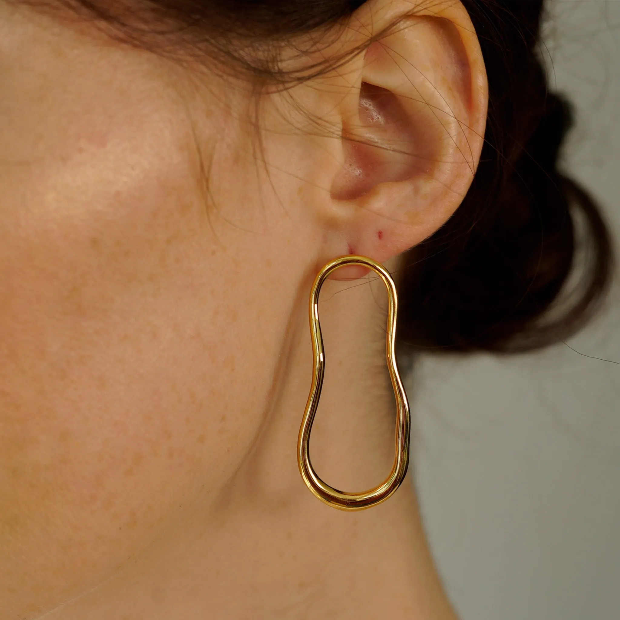 Gold Earrings Lava