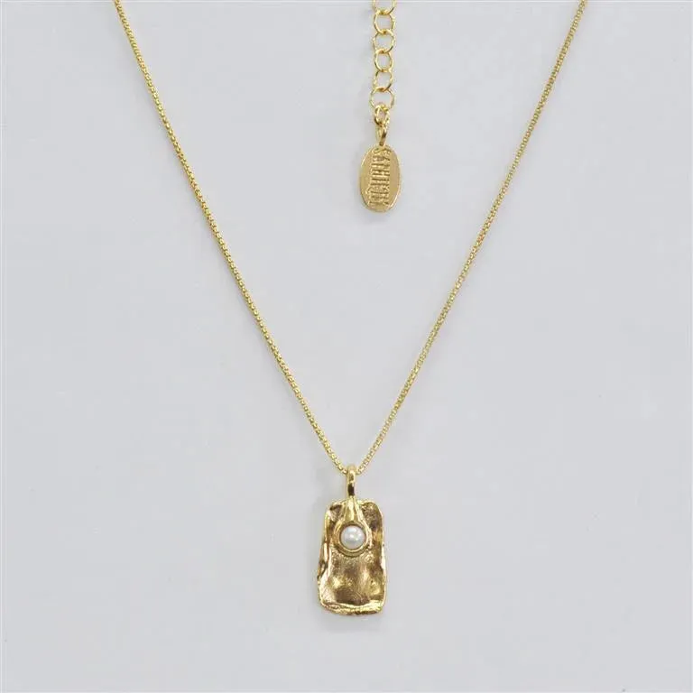 Gold Vermeil Organic Small Pearl Necklace