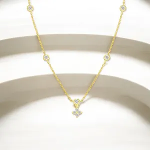 Golden Sparkle Drop Necklace