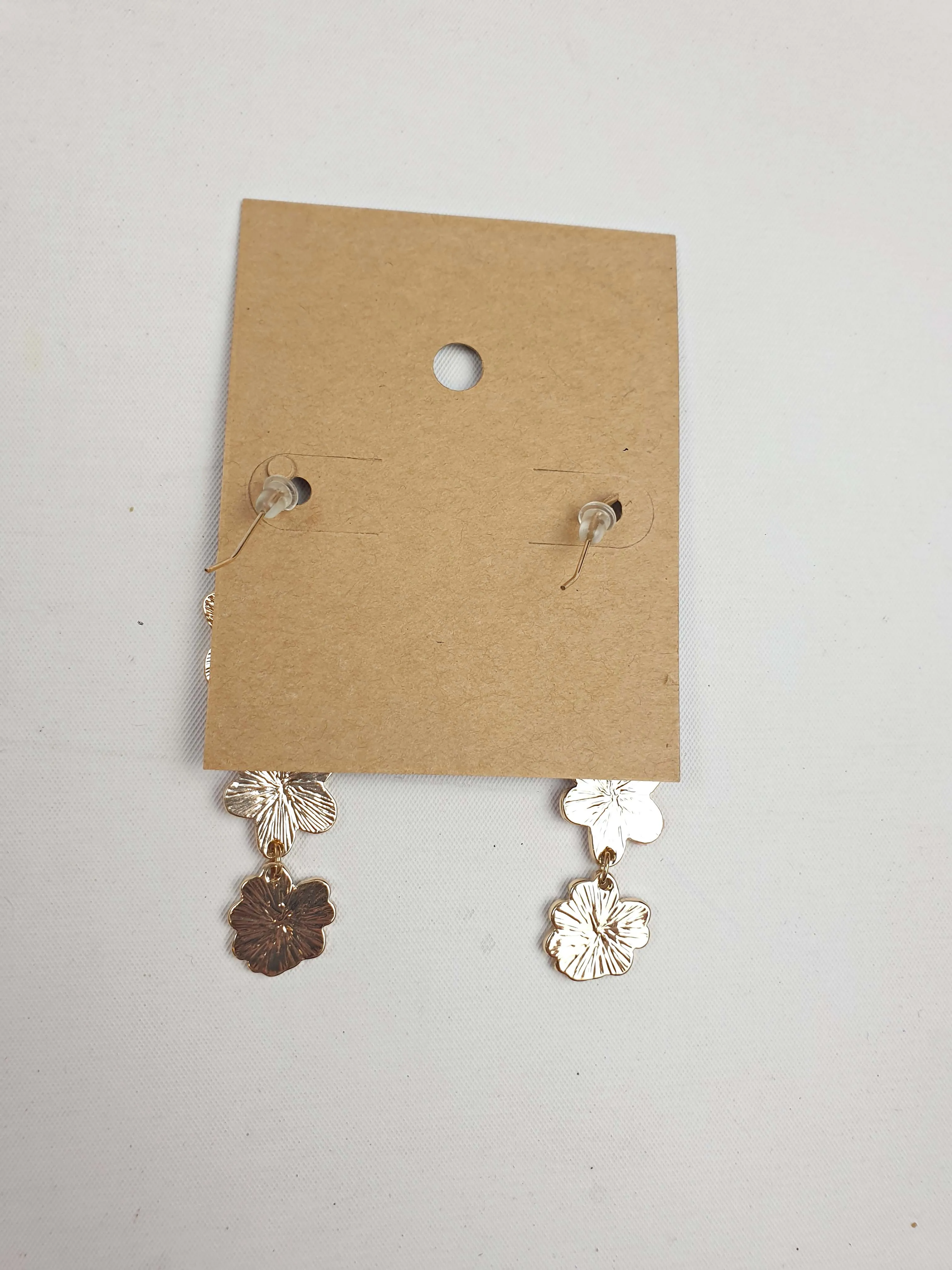 Gorman blue and pink flower drop earrings