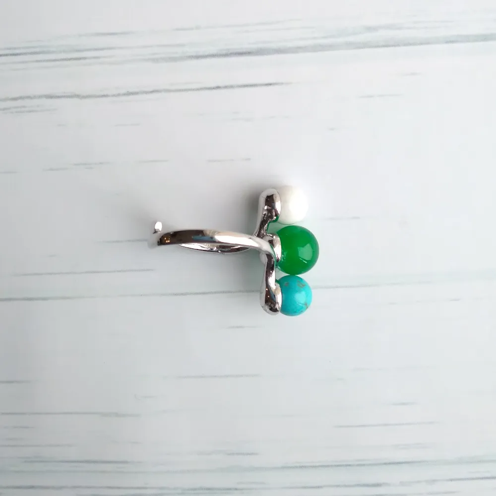 Gumballs Ring Silver Tone