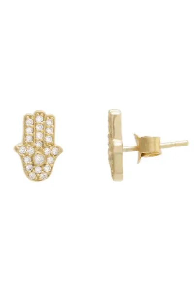 hamsa pave stud