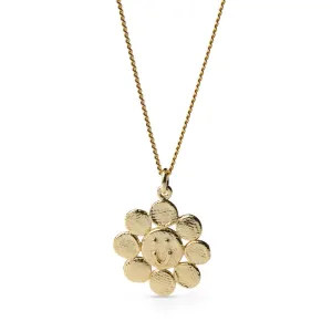 Happy Flower Pendant 45cm, Gold