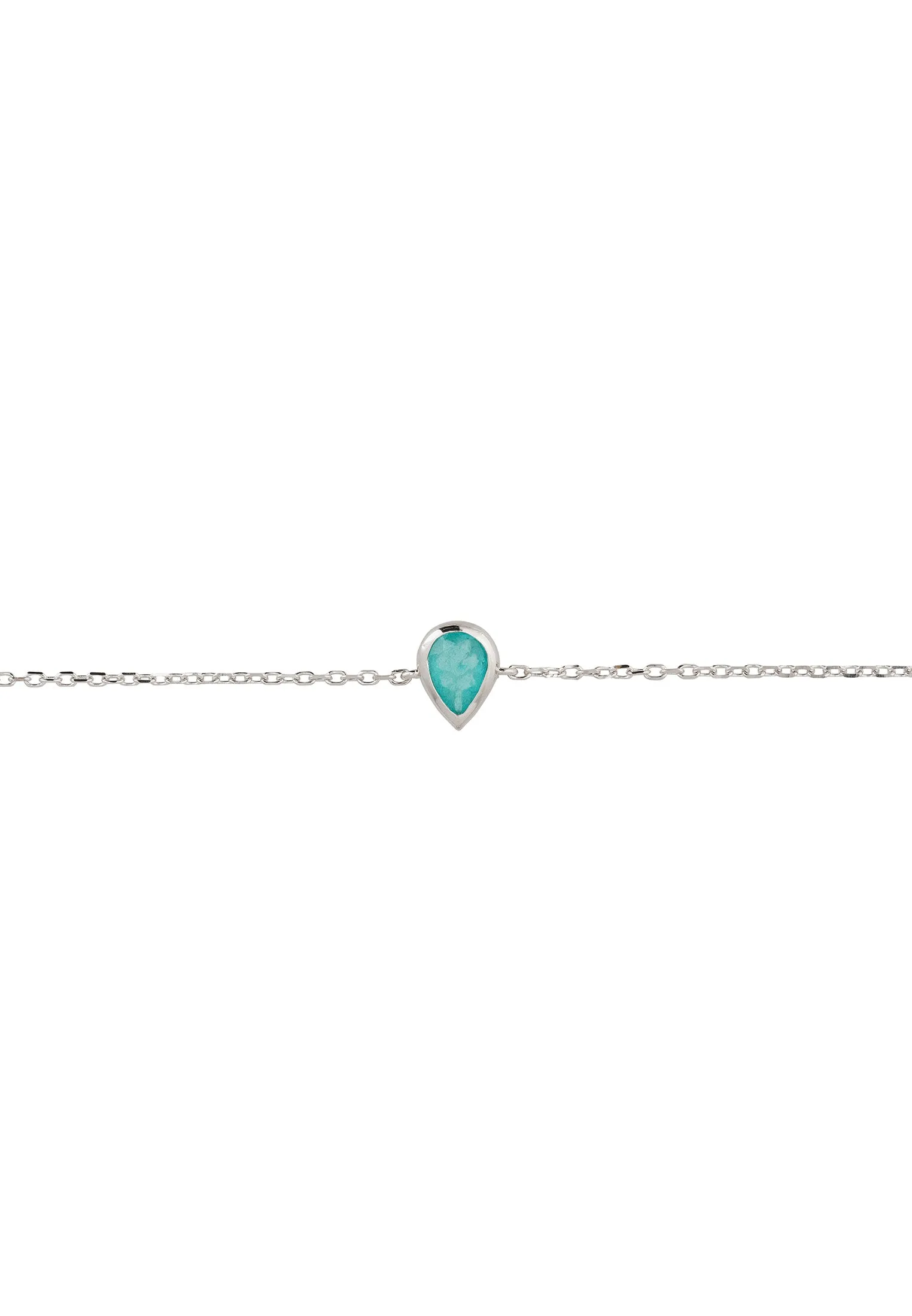 Harriett Mini Teardrop Paraiba Tourmaline Bracelet Silver