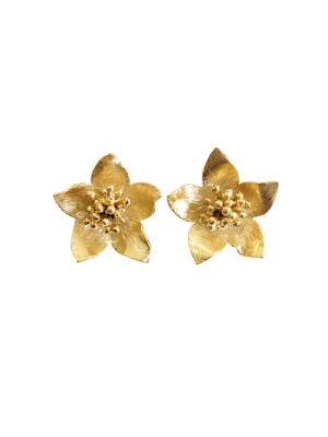 Hyperbole Accessories -Gold Periwinkle Studs
