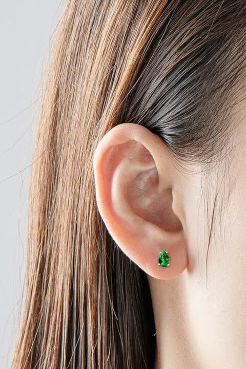 I Am Gorgeous Lab-Grown Emerald Stud Earrings