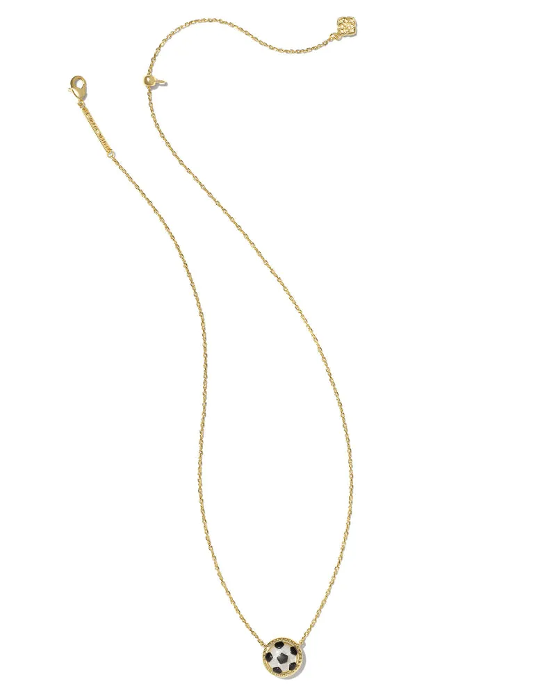 Kendra Scott Soccer Short Pendant Necklace in Ivory Mother-of- | Gold