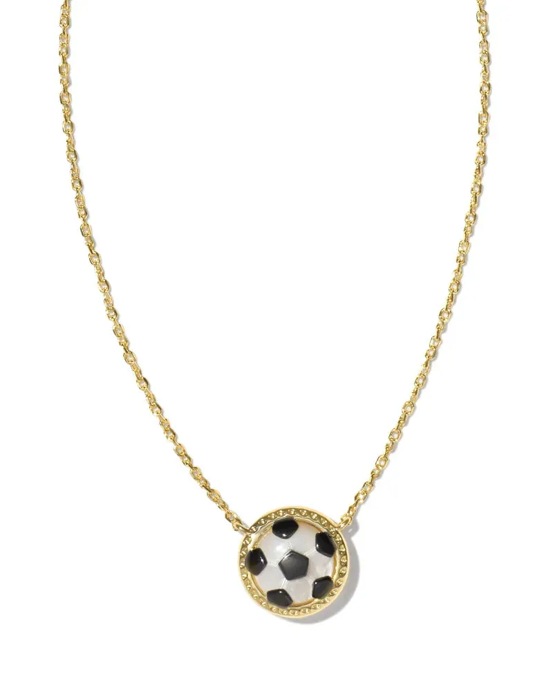 Kendra Scott Soccer Short Pendant Necklace in Ivory Mother-of- | Gold