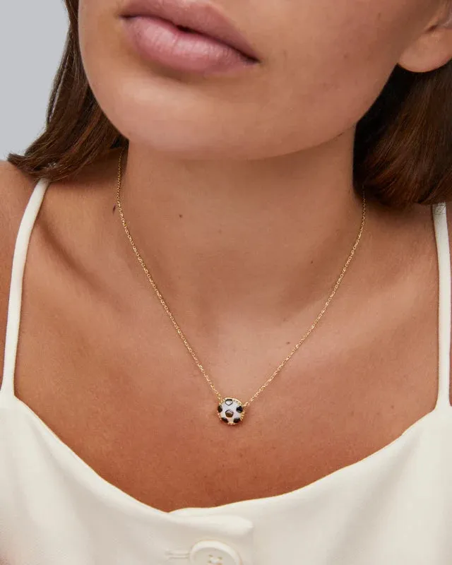 Kendra Scott Soccer Short Pendant Necklace in Ivory Mother-of- | Gold