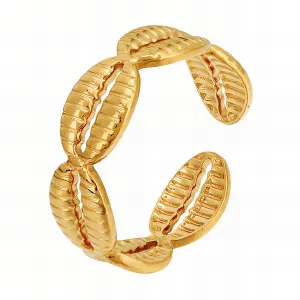 Kissing Lips Cuff Ring – 18K Gold-Plated, Adjustable & Tarnish-Resistant