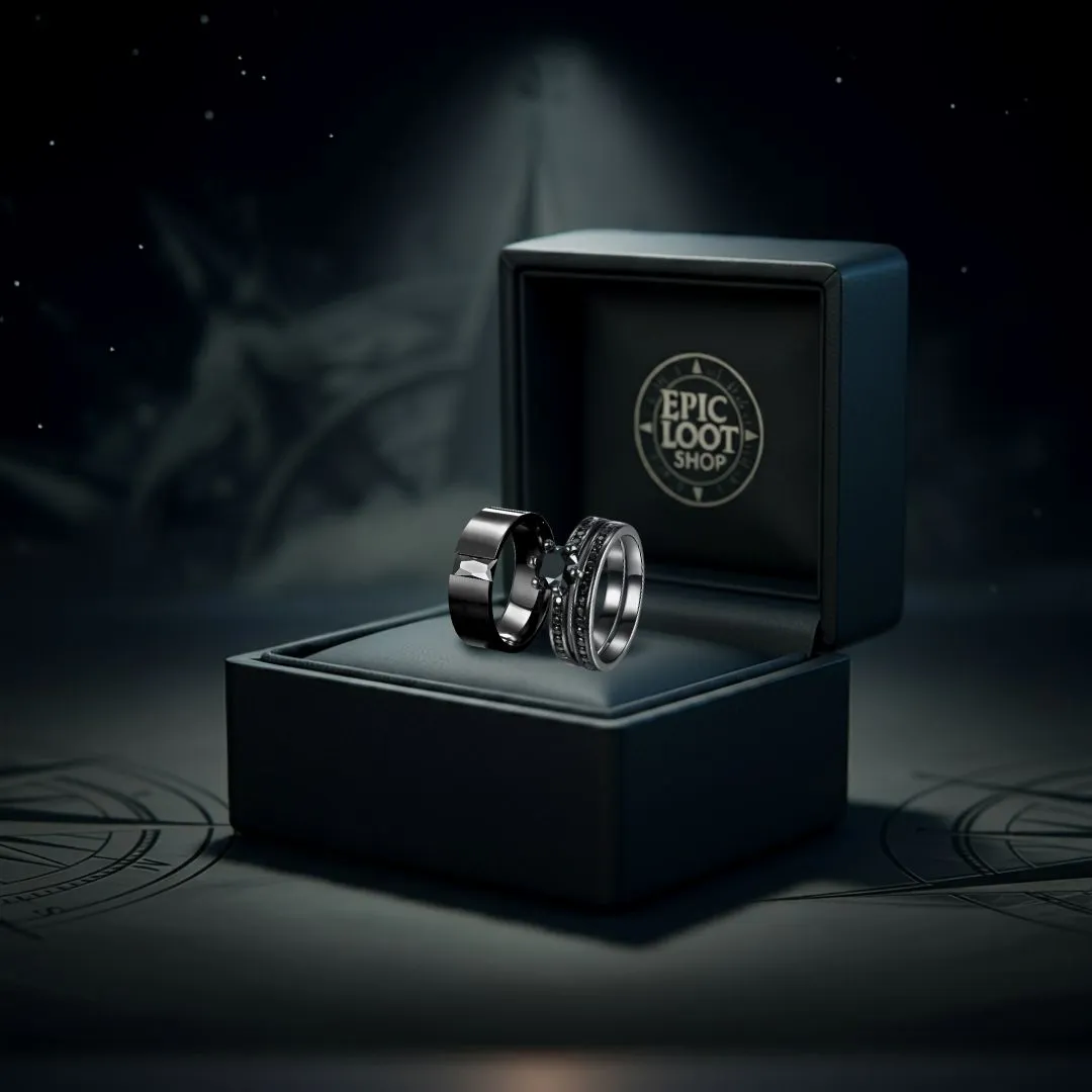 Midnight Crown Couples Ring