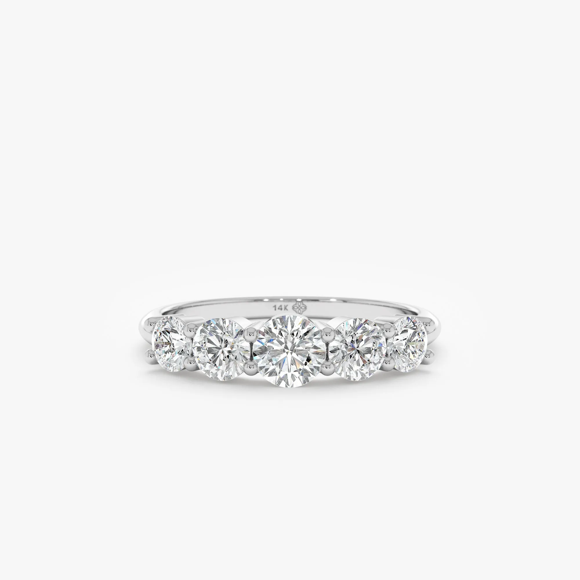 Minimalist Diamond Ring, Half-Eternity Ring, Alia