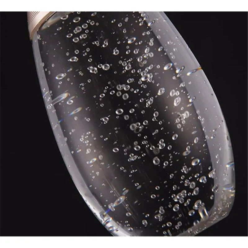 Modern Crystal Glass Bubble Pendant LED Light Hanglamp in Fashionable Minimalist Styling