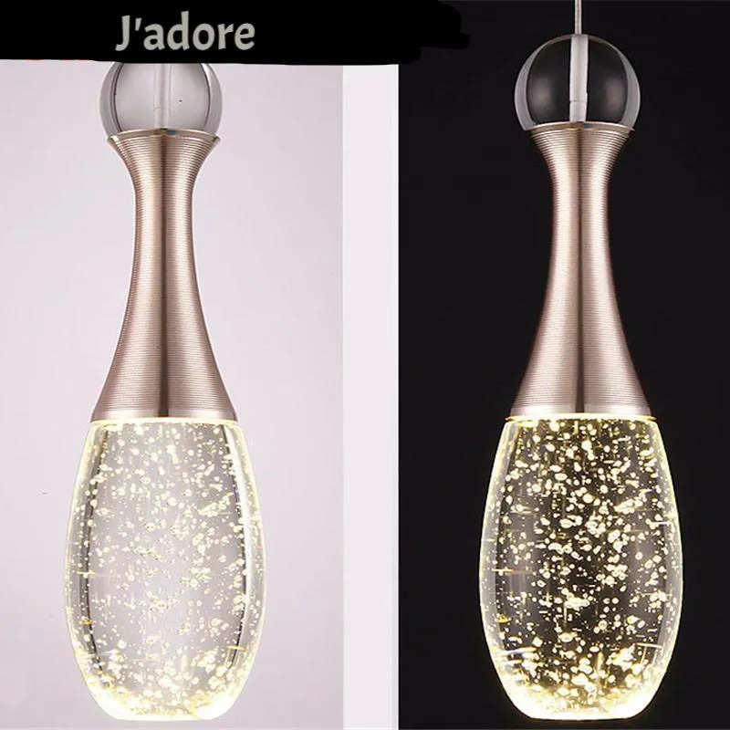 Modern Crystal Glass Bubble Pendant LED Light Hanglamp in Fashionable Minimalist Styling
