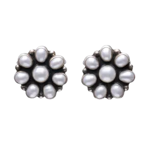 Mother of Pearl Cluster Flower Earrings | Michael Perry