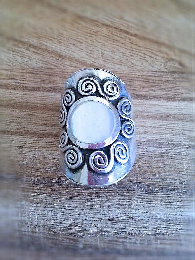 Mother of Pearl Ring - Sterling Silver