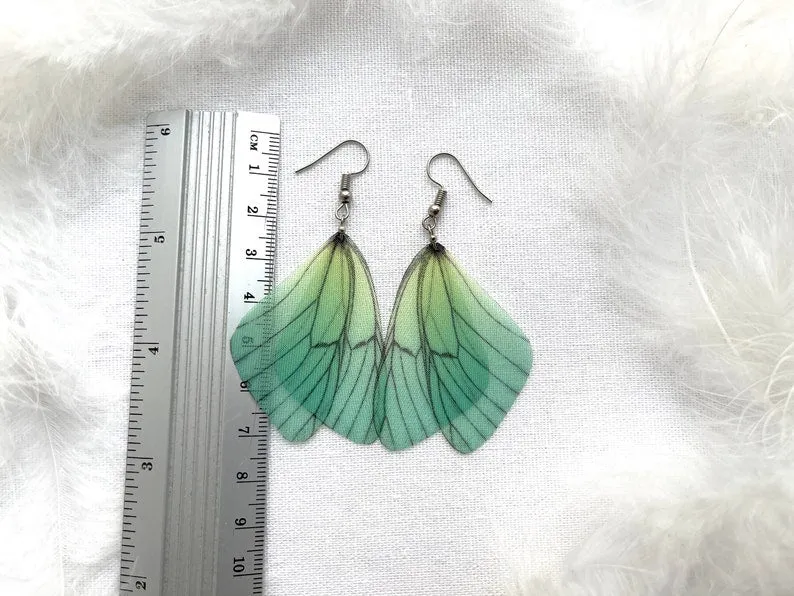 Multicolor Fairy Wings Earrings with Unique Gradient Effect