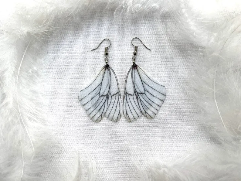 Multicolor Fairy Wings Earrings with Unique Gradient Effect