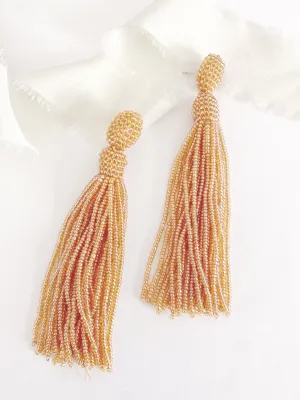Nastasia Beaded Tassel Drop Earrings