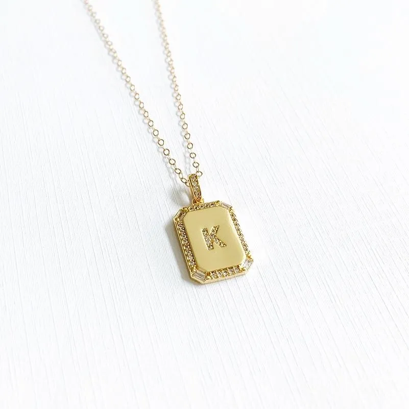 Pavé Initial Necklaces