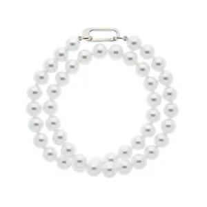 Pearl & Platinum Double Wrap Bracelet