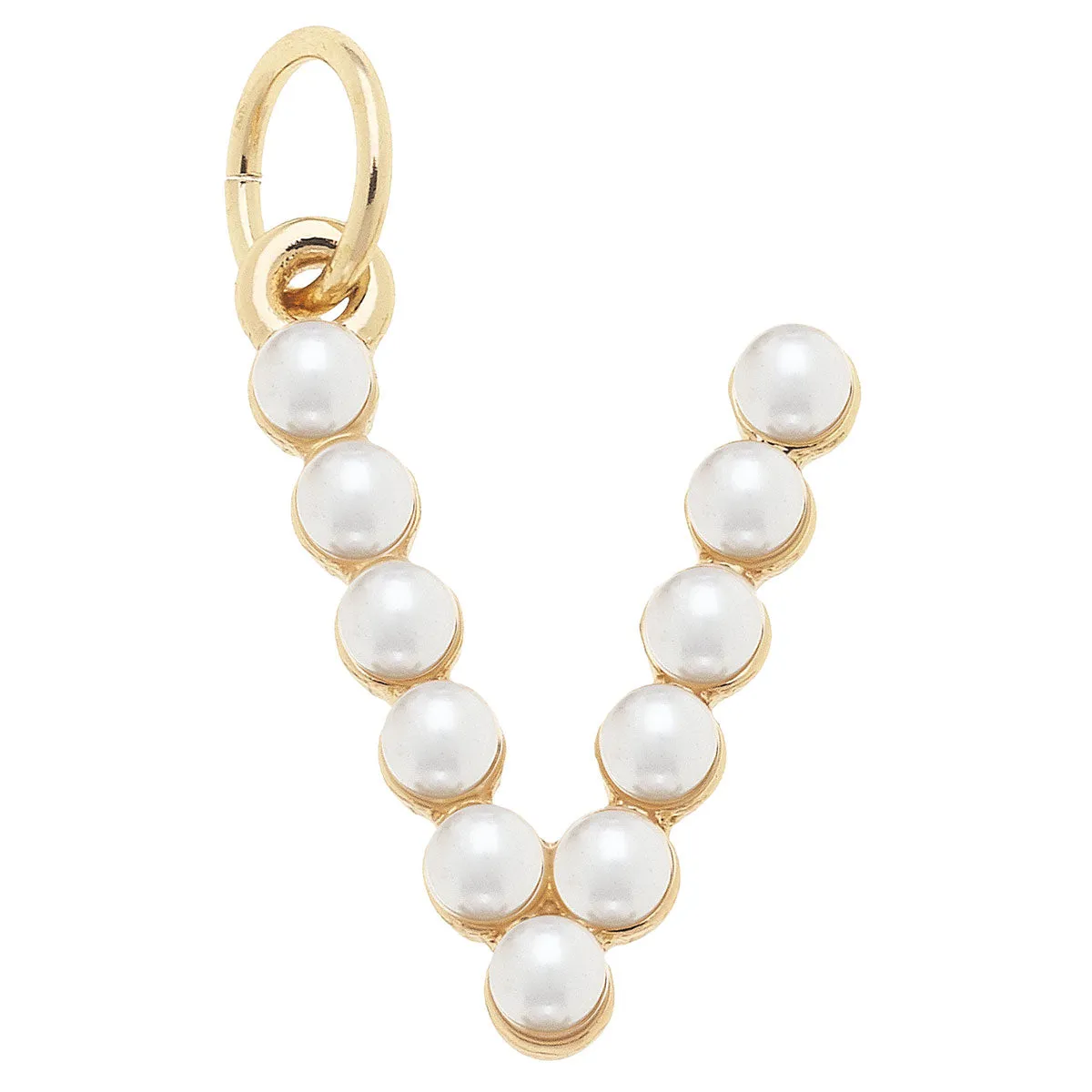 Pearl Studded Letter Charms