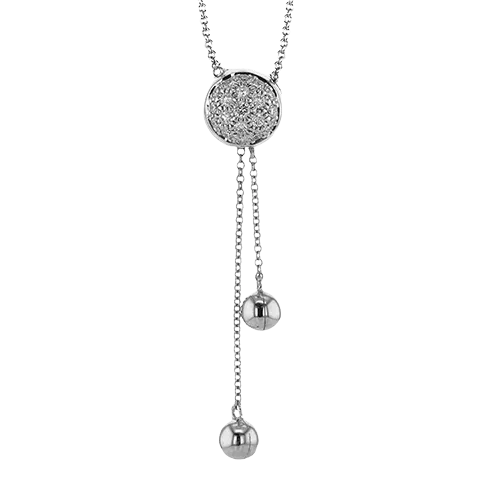 Pendant Necklace in 18k Gold with Diamonds LP4916 WHITE 18K X WHITE