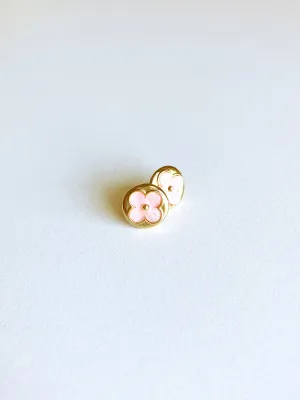 Pink Mother of Pearl Moonflower Earrings