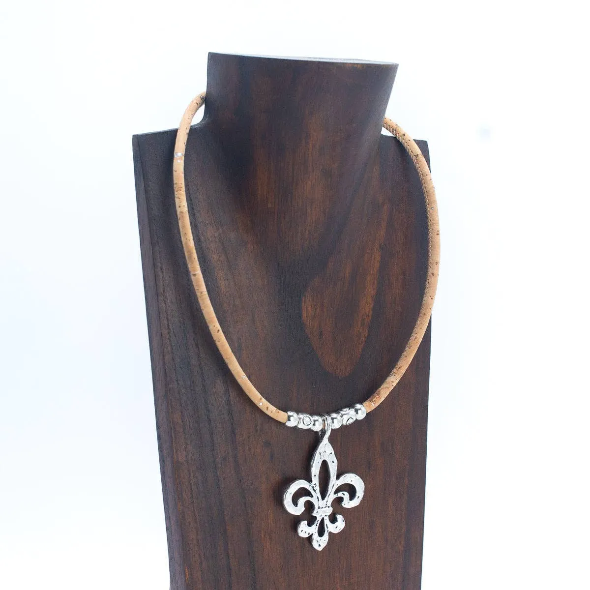 Portuguese 5mm round cork cord handmade Cork Necklace N-200-5