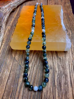 Prehnite & Pearl Necklace
