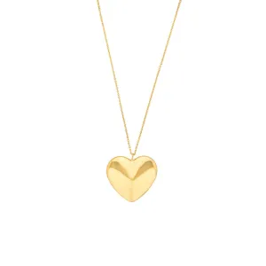 Puff Art Large Heart Pendant Necklace