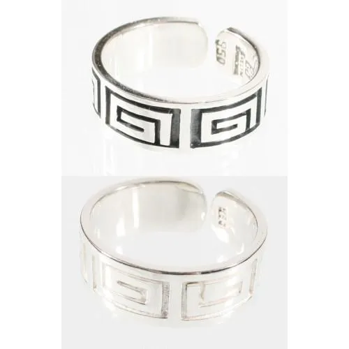 "Moschik" Peruvian Inspired Love Exchange Unisex Adjustable Sterling Silver Rings