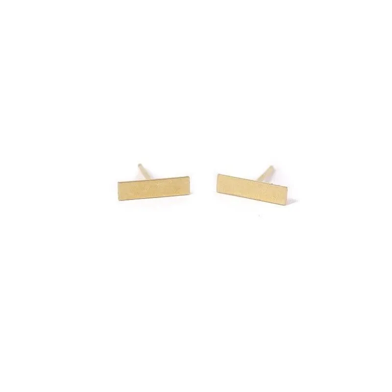 Rectangle Studs (Gold)