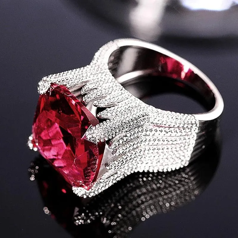Red Cathedral Zircon Ring - Ruby