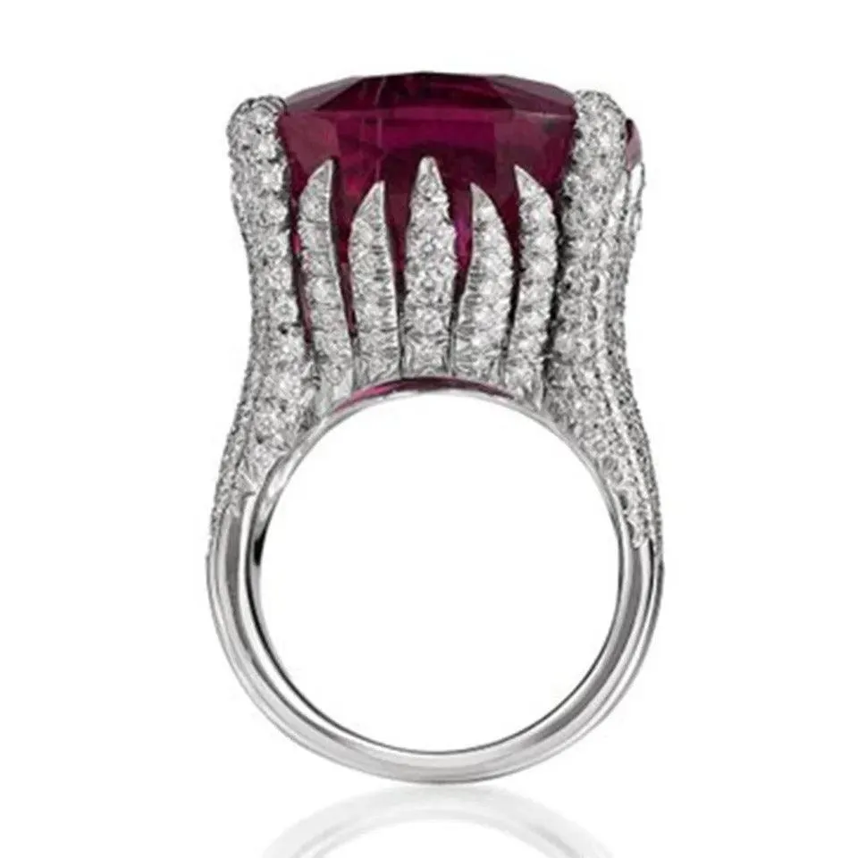 Red Cathedral Zircon Ring - Ruby